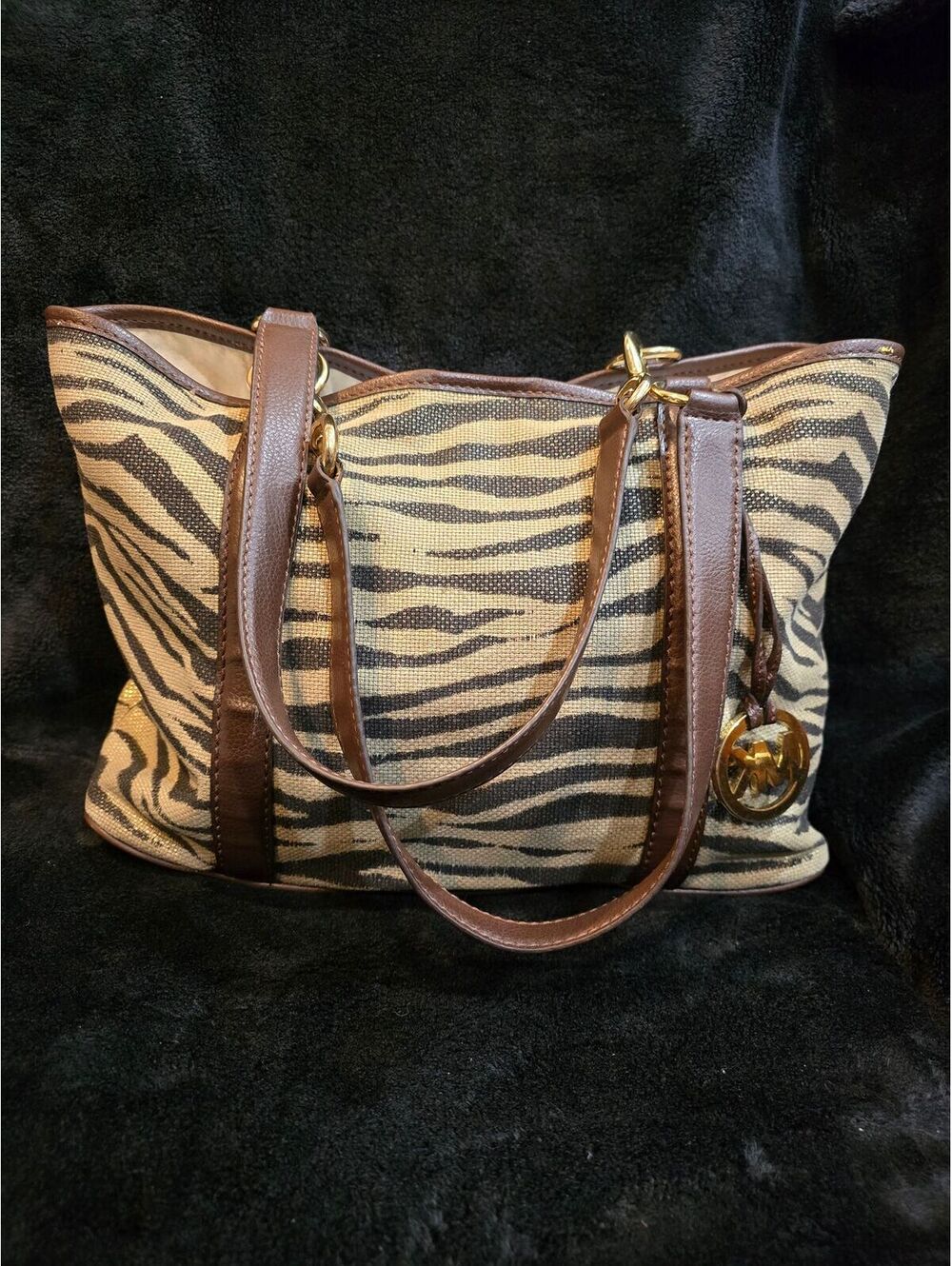 139. Michael Kors Zebra-print canvas Tote